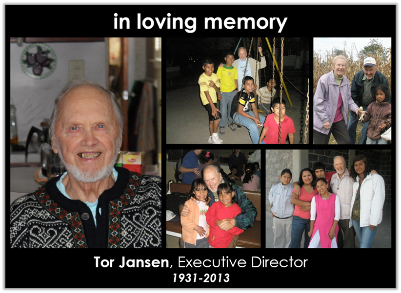 Memorial photo collage of Tor Jansen
